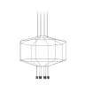 Подвесной светильник Wireflow восьмиугольный 0399