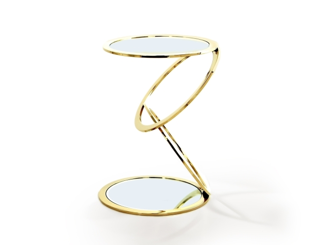 Столик приставной Aros Ø45 золото