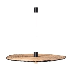 Подвесной светильник Costas черный/ротанг ø1000