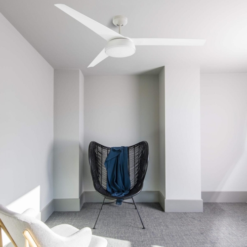 Белый потолочный вентилятор с подсветкой Vulcano