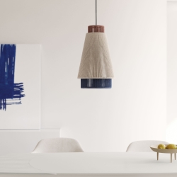 Yuvia Подвесной светильник из с бежевой, синей и терракотовой отделкой