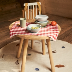 Круглый детский стол Dilcia из массива каучука Ø 55 см