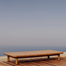 Журнальный столик Turqueta из массива тикового дерева, 140 x 70 см