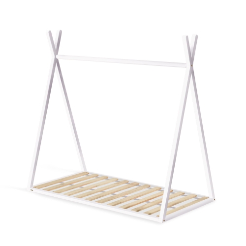 Maralis Кровать-вигвам из массива бука с белой отделкой 70 x 140 см