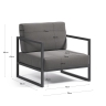 Comova Уличное кресло темно-серое с черным алюминиевым каркасом