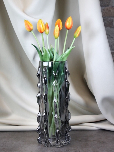 Ваза для цветов и сухоцветов высокая декоративная 29,5 см Terra Design TDV2901