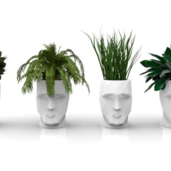 Кашпо Adan матовое белое 70см