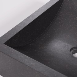 Умывальник Pure из терраццо темного цвета