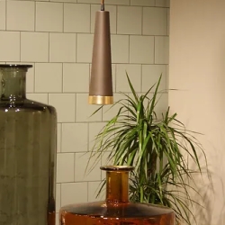 Подвесной светильник LOKI brown &amp; matt gold