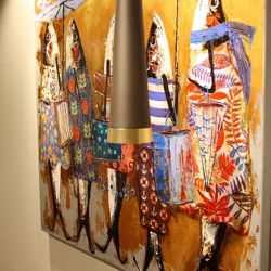 Подвесной светильник LOKI brown &amp; matt gold