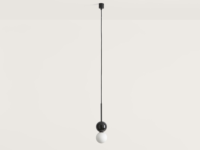 Подвесной светильник Dalt черный металл - черный мрамор