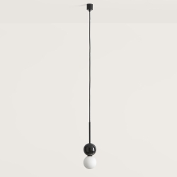 Подвесной светильник Dalt черный металл - черный мрамор