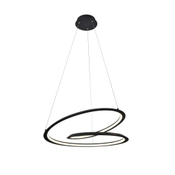 Подвесной светильник Looping черный Ø60