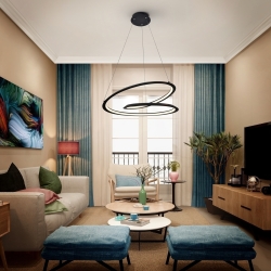 Подвесной светильник Looping черный Ø60