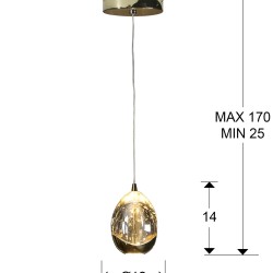 Подвесной светильник Rocio 1L LED золотой