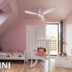 Siroco MINI Потолочный вентилятор с освещением DIMABLE белый