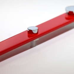 Часы Nomon Tacon 12i RED, (основа - хромированная сталь/стрелки - красный лак)  D=74см