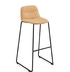 Барный стул Maarten Sled Bar Stool Base низкая спинка с мягкой обивкой