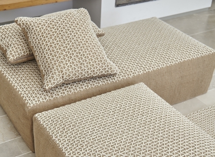 Пуф большой Raw White