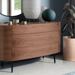 Комод AC2001DR /7075 овальный ореховый