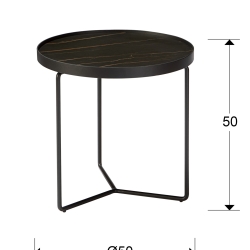 Журнальный стол Paola Ø50 черный