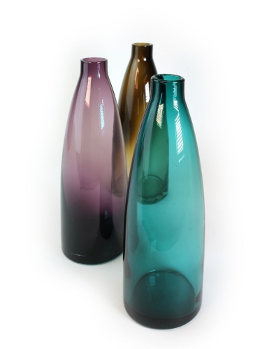 Ваза бутылка стеклянная прозрачная Terra Design TDV02401