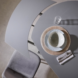 Стул Lissy черный металл серый бархат