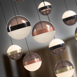 Люстра Orbes 13L черный/медный/латунный