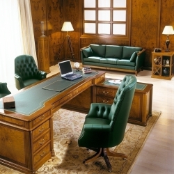 Стол руководителя ArtMoble с передней панелью и тумбой модуль справа