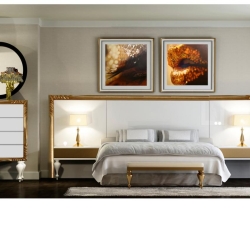 Белый комод Gold Edition