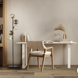 Торшер Inoa 5L черный-дымчатый-янтарный