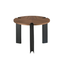 Приставной стол 2117/MH2206B из орехового дерева и черной стали