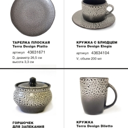 Кружка чашка чайная пара с блюдцем 200 мл Terra Design TKCapB2106