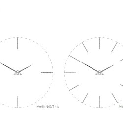 Часы Nomon  MERLIN 12 N 125 WALNUT+CHROME (орех+хром). D=125см