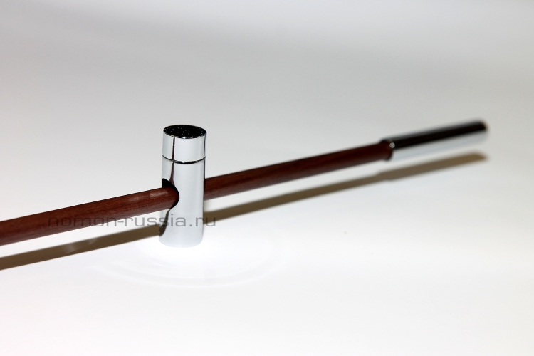 Часы Nomon MERLIN MINI 12 WALNUT+CHROME(орех+хром). D=70см