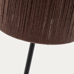 Торшер Kor из джута и акации в темной отделке