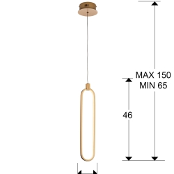 Подвесной светильник Colette 1L розовое золото
