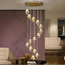 Люстра Rocio LED 14L DIM BLUETOOTH золотая