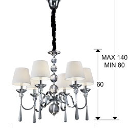 Люстра Mercury II 6L металлическая