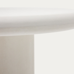 Круглый стол Addaia из белого цемента Ø90 см