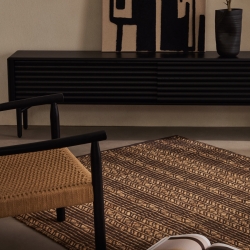 Sinta Джутовый жаккардовый ковер коричневый 200 x 300 см