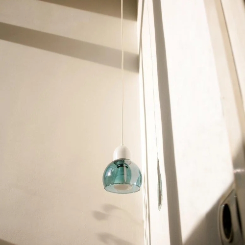 Подвесной светильник Boogie Glass W1 white/cyan