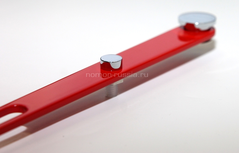 Часы Nomon Merlin 12 i  CHROME+RED (хром+красный лак). D=110см