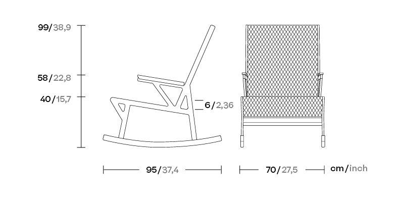 Кресло-качалка Vieques KS4100300