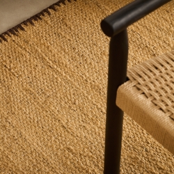 Sorina Ковер из натурального джута с зеленой каймой 160 х 230 см