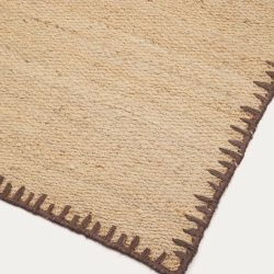 Sorina Ковер из натурального джута с зеленой каймой 160 х 230 см