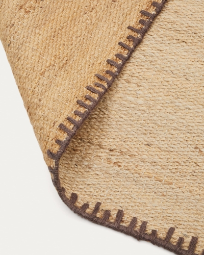 Sorina Ковер из натурального джута с зеленой каймой 160 х 230 см
