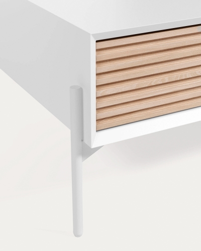 Журнальный столик Marielle из ясеня с белым лаком 147x 70 см