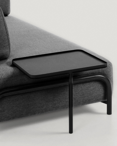 3-х местный диван Compo темно-серый с большим подносом