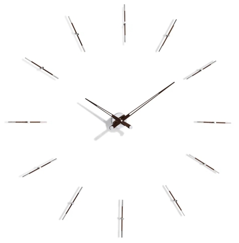 Часы Nomon  MERLIN 12N 125 CHROME (венге+хром). D=125см